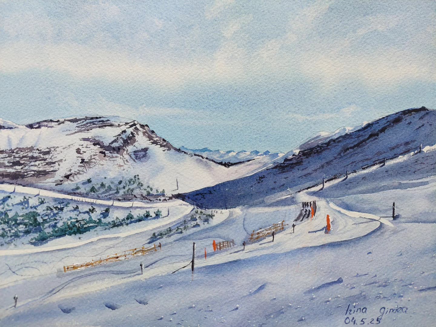 After Rain — Watercolor on cold-pressed paper, Irina Gîndea
